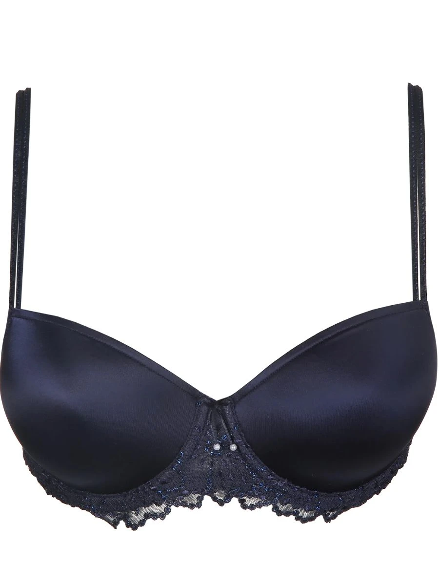 MARIE JO Jane Padded Balcony Bra - Velvet Blue 4 MARIE JO Jane Padded Balcony Bra - Velvet Blue - Image 4