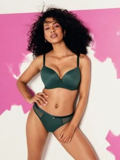FREYA Snapshot Demi Plunge Moulded Bra - Deep Emerald -Outlet Soft Curve Bra Store 87