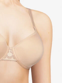 Chantelle Day To Night T-Shirt Bra - Golden Beige -Outlet Soft Curve Bra Store BraForMe Chantelle Lingerie Day to Night Memory Bra C15F60 01N S