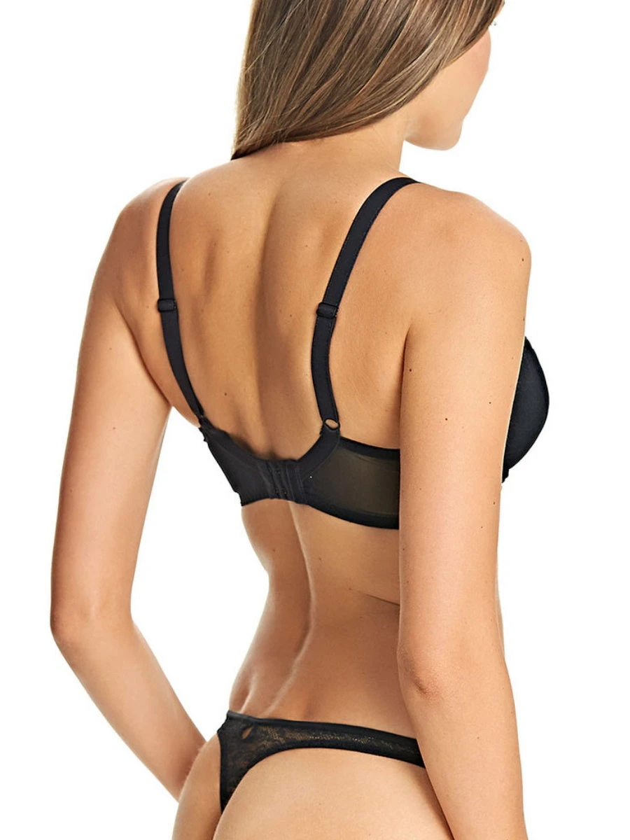 Freya Fancies Padded Half Cup Bra - Black 3 Freya Fancies Padded Half Cup Bra - Black - Image 3