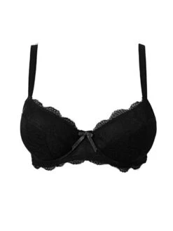 Freya Fancies Padded Half Cup Bra - Black 7 Freya Fancies Padded Half Cup Bra - Black -Outlet Soft Curve Bra Store BraForMe Lingerie Freya AA1013 Half Cup Bra Black BLK P