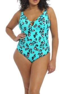 ELOMI Kotiya Swimsuit - Lagoon 8 ELOMI Kotiya Swimsuit - Lagoon -Outlet Soft Curve Bra Store BraForMe Swim Elomi Kotiya 800943 LAN Full