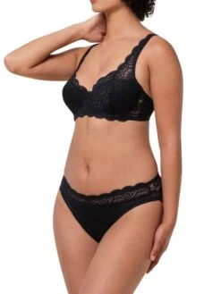 Triumph Amourette 300 WHP Half Cup Bra - Black -Outlet Soft Curve Bra Store BraForMe Triumph Amourette WHP 300 X Black 0004 Full