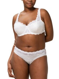 Triumph Amourette 300 WHP Half Cup Bra - White -Outlet Soft Curve Bra Store BraForMe Triumph Amourette WHP 300 X White 0003 Full