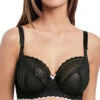 FREYA Daisy Lace Balcony K Cup Bra - Noir