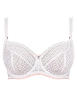 FREYA Daisy Lace Balcony K Cup Bra - White -Outlet Soft Curve Bra Store Daisy Lace K Cup Bra 5132 White No Model