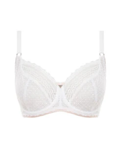 FREYA Daisy Lace Balcony Bra - White -Outlet Soft Curve Bra Store Freya Daisy Lace 5131 White No Model