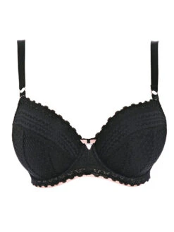 FREYA Daisy Lace Half Cup Balcony Bra - Noir -Outlet Soft Curve Bra Store Freya Daisy Lace 5133 Noir No Model