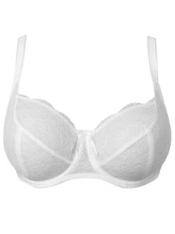 Freya Fancies Balcony K Cup Bra - White -Outlet Soft Curve Bra Store Freya Fancies 1012 White No Model