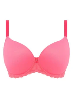 FREYA Offbeat Moulded Demi T-Shirt Bra - Pink 5 FREYA Offbeat Moulded Demi T-Shirt Bra - Pink -Outlet Soft Curve Bra Store aa5450 pik cut freya lingerie offbeat pink uw moulded demi t shirt bra