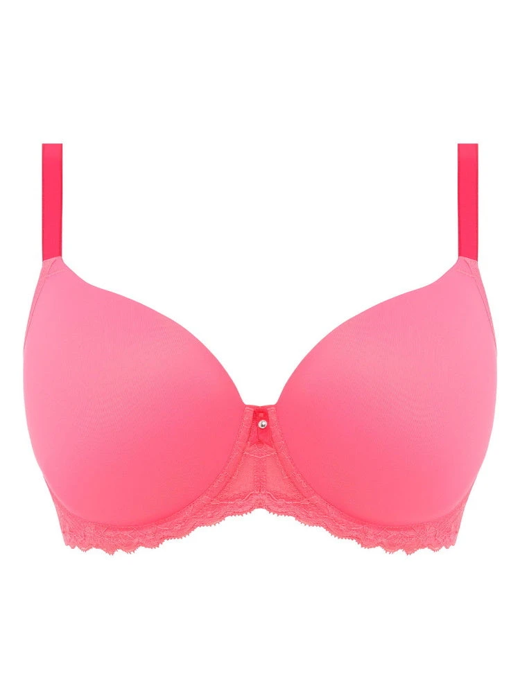 FREYA Offbeat Moulded Demi T-Shirt Bra - Pink 3 FREYA Offbeat Moulded Demi T-Shirt Bra - Pink - Image 3