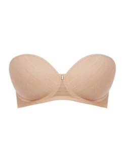 FREYA Cameo Strapless Moulded Bra - Sand 13 FREYA Cameo Strapless Moulded Bra - Sand -Outlet Soft Curve Bra Store braforme aa3163 sad freya lingerie cameo sand underwired deco strapless moulded bra p
