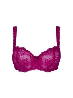 Aubade Danse Des Sens Comfort Half Cup Bra - Pink Pulsion -Outlet Soft Curve Bra Store braforme aubade lingerie danse des sens og14 2 pink pulsion p