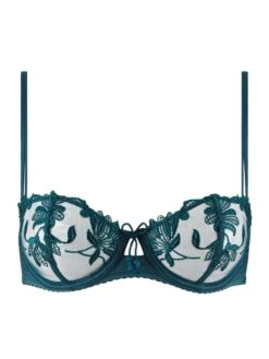Aubade Lovessence Half Cup Bra - Imperial Green -Outlet Soft Curve Bra Store braforme aubade lovessence rmf14 img cut