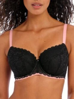 FREYA Offbeat Padded Half Cup Bra - Black