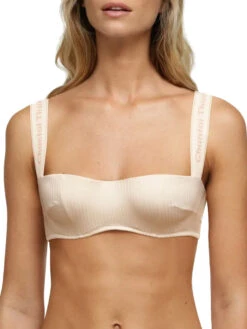 Honoré Bandeau Bra - Talc/Opal