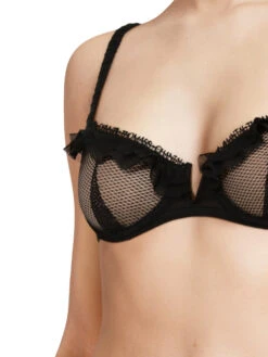 Abysse Half Cup Bra - Black -Outlet Soft Curve Bra Store braforme chantal thomass lingerie t08e10 011 abysse bra black s