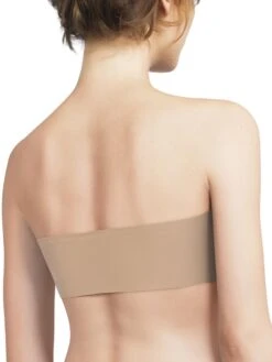Chantelle SoftStretch Padded Bandeau - Nude Sand -Outlet Soft Curve Bra Store braforme chantelle softstretch c16a30 0qu back