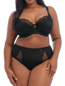 ELOMI Brianna Half Cup Bra - Black -Outlet Soft Curve Bra Store braforme elomi brianna el8081 half cup bra blk black full