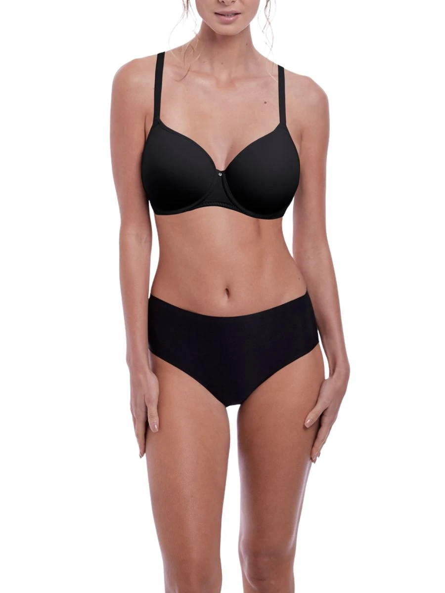 FANTASIE Aura Moulded T-Shirt Bra - Black 2 FANTASIE Aura Moulded T-Shirt Bra - Black - Image 2