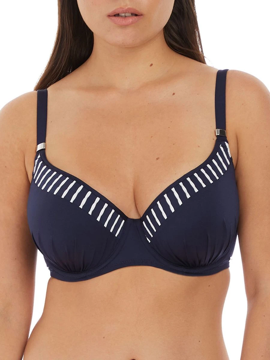 FANTASIE San Remo Moulded Gathered Bikini Top - Ink 1 FANTASIE San Remo Moulded Gathered Bikini Top - Ink