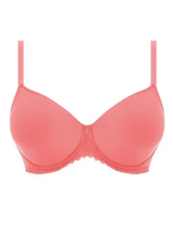 FREYA Signature Moulded Spacer Bra - Hot Coral -Outlet Soft Curve Bra Store braforme freya lingerie aa400510 hol freya signature hot coral underwired moulded spacer bra p