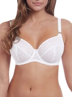 FREYA Starlight Side Support Bra - White -Outlet Soft Curve Bra Store braforme freya lingerie aa5202 whe f