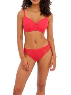 FREYA Snapshot Demi Plunge Moulded Bra - Chilli Red -Outlet Soft Curve Bra Store braforme freya lingerie demiplunge aa400933 crd full