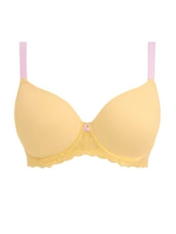FREYA Offbeat Moulded Demi T-Shirt Bra - Lemon Fizz -Outlet Soft Curve Bra Store braforme freya offbeat aa5450 lez c
