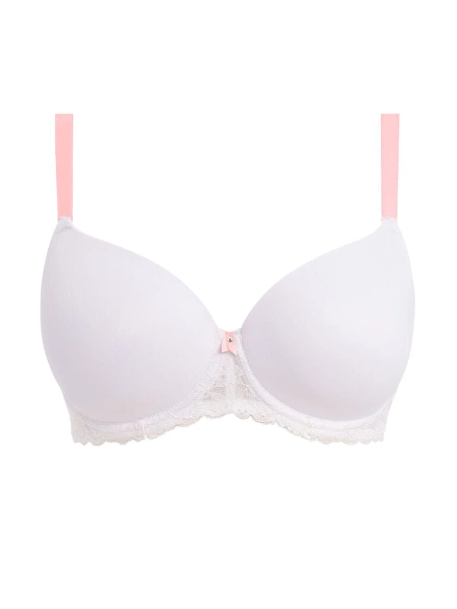 FREYA Offbeat Moulded Demi T-Shirt Bra - White 6 FREYA Offbeat Moulded Demi T-Shirt Bra - White - Image 6