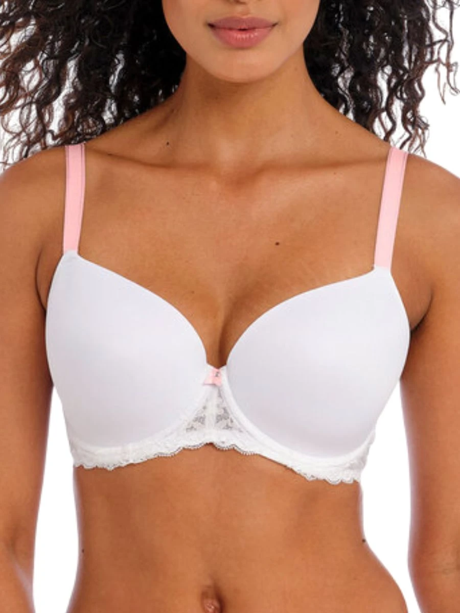FREYA Offbeat Moulded Demi T-Shirt Bra - White 1 FREYA Offbeat Moulded Demi T-Shirt Bra - White