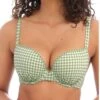 FREYA Check In Moulded Bikini Top - Khaki