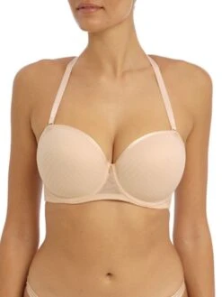 FREYA Tailored Moulded Strapless Bra - Natural Beige 11 FREYA Tailored Moulded Strapless Bra - Natural Beige -Outlet Soft Curve Bra Store braforme freya tailored 401109 nae close1