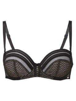Gossard Contradiction Non Padded Balcony Bra - Black/Silver -Outlet Soft Curve Bra Store braforme gossard contradiction 20005 bsi c