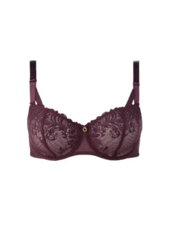 Aubade Femme Passion Comfort Half Cup Bra - Wineberry -Outlet Soft Curve Bra Store braforme lingerie aubade sale femme passion wineberry mi14 02 p