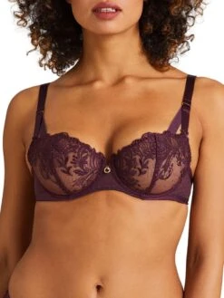 Aubade Femme Passion Half Cup Bra - Wineberry