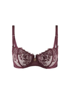 Aubade Femme Passion Half Cup Bra - Wineberry -Outlet Soft Curve Bra Store braforme lingerie aubade sale femme passion wineberry mi14 p