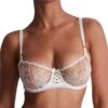 Aubade Tresor Infini Half Cup Bra - White Wind