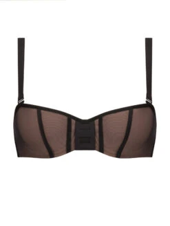 Accent Bandeau Bra - Black -Outlet Soft Curve Bra Store braforme lingerie chantal thomass t02d20 011 accent bra t shirt underwired bandeau foam padding p
