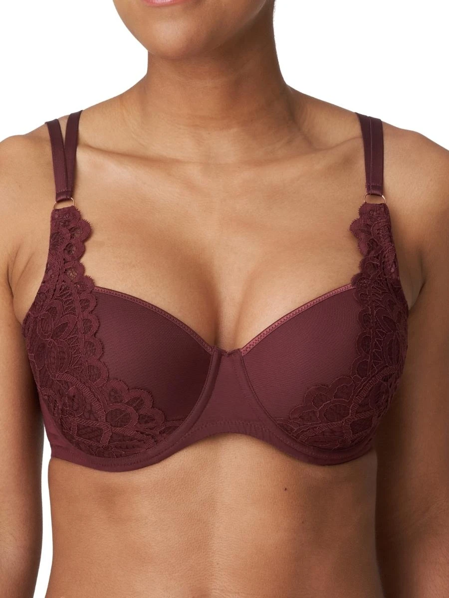 Twist First Night Padded Balcony Bra - Merlot 1 Twist First Night Padded Balcony Bra - Merlot