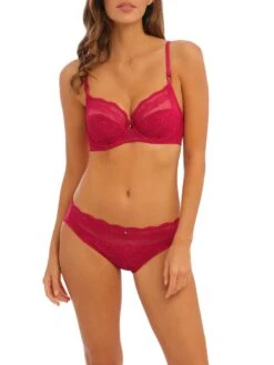 Wacoal Ravissant Balcony Bra - Scarlet -Outlet Soft Curve Bra Store braforme lingerie wacoal ravissant bras we600506 scarlet full