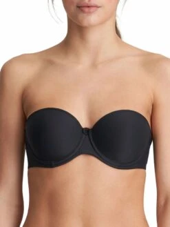 MARIE JO Tom Padded Strapless Bra - Charcoal -Outlet Soft Curve Bra Store braforme mariejo tom 0120828 chb f2