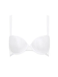 Passionata Maddie Half Cup Memory Bra - White -Outlet Soft Curve Bra Store braforme p47h90 010 maddie t shirtunderwiredhalfmemoryfoam bra p