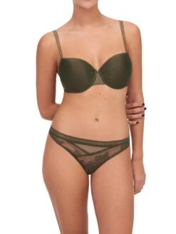 Passionata Maddie Half Cup Memory Bra - Khaki -Outlet Soft Curve Bra Store braforme passionata by chantelle lingerie bra maddie 079 khaki p47h90 full