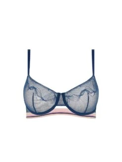 Passionata Paola Half Cup Bra - Intense Blue 9 Passionata Paola Half Cup Bra - Intense Blue -Outlet Soft Curve Bra Store braforme passionata lingerie paola bra p41l10 0oe p