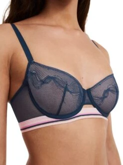 Passionata Paola Half Cup Bra - Intense Blue 8 Passionata Paola Half Cup Bra - Intense Blue -Outlet Soft Curve Bra Store braforme passionata lingerie paola bra p41l10 0oe s