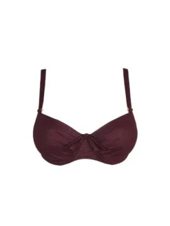 PRIMADONNA Dalyan Balcony Bikini Top - Wine -Outlet Soft Curve Bra Store braforme primadonna dalyan swimwear 4009816 wine wne p