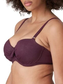 PRIMADONNA Dalyan Balcony Bikini Top - Wine -Outlet Soft Curve Bra Store braforme primadonna dalyan swimwear 4009816 wine wne s