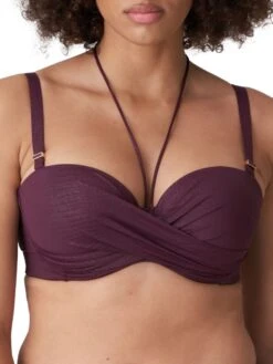 PRIMADONNA Dalyan Strapless Bikini Top - Wine