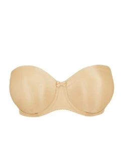 PRIMADONNA Satin Non Padded Strapless Bra - Cognac -Outlet Soft Curve Bra Store braforme primadonna satin 0161331 cog c1